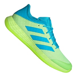 Hallenschuhe adidas Adizero FastCourt M FU8385 grau / silber, blau, grün grün