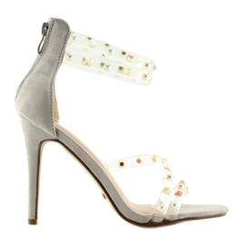 Sandalen mit Silikonriemen NF-25P Grau