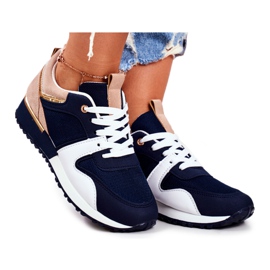 EVE Damen Sportschuhe Marineblau Golden Clementine Elements weiß