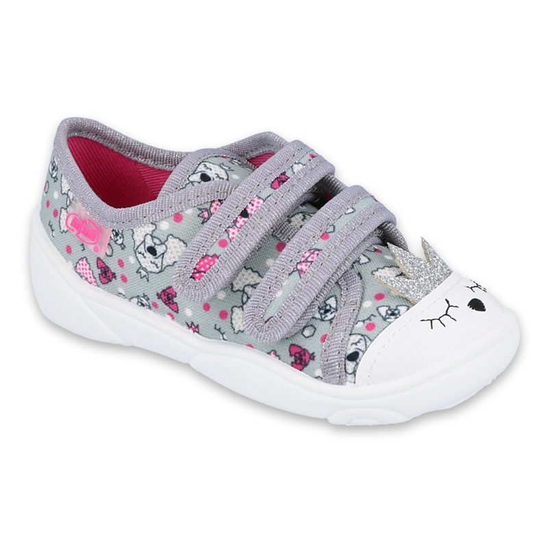 Befado Kinderschuhe 907P117 rosa grau