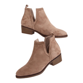 Beige Stiefel für Damen NS159P Beige braun