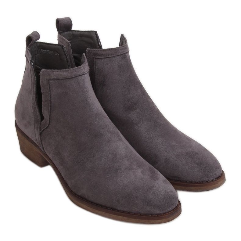 Grau Graue Stiefel für Damen NS159P Grau
