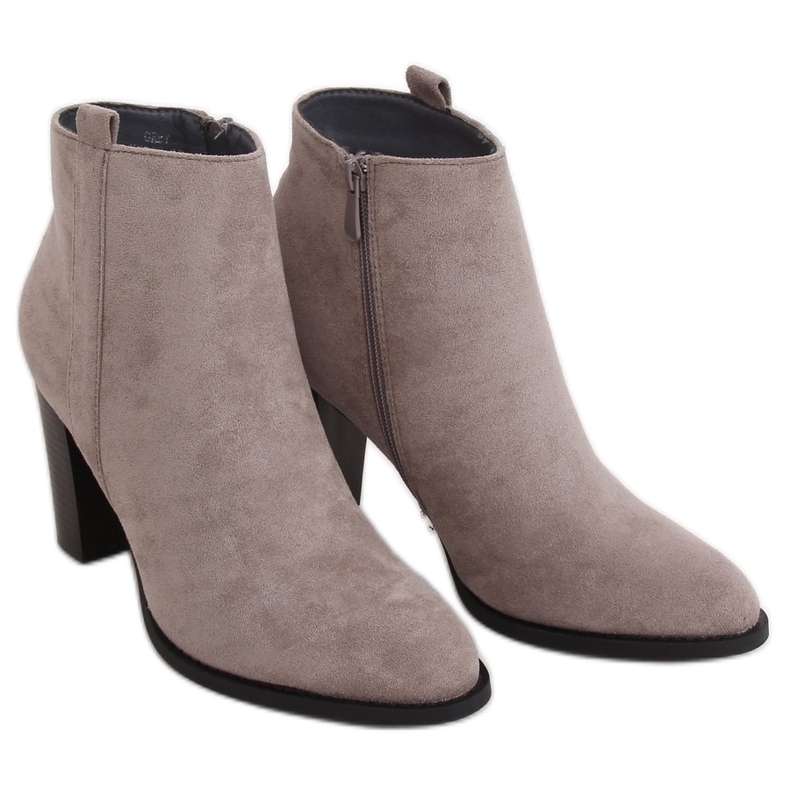 Klassische graue High Heels UK09P Grau