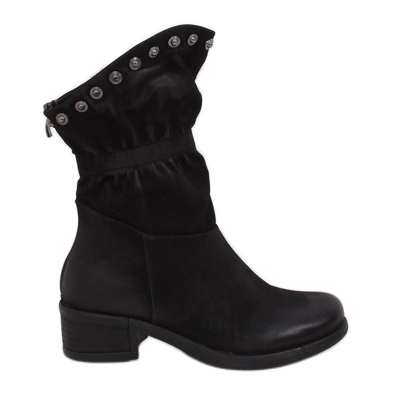 Schwarze Stiefel für Damen ST06P Schwarz