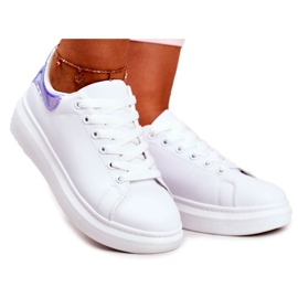 Damen Sportschuhe Lu Boo Weiß Metallic Blau Matilda