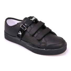 Sneakers mit Klettverschluss F-1-02 Schwarz