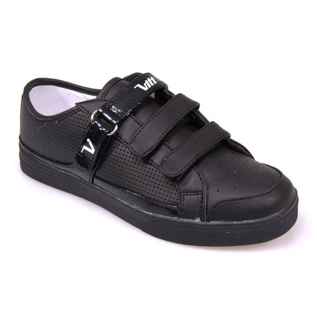 Sneakers mit Klettverschluss F-1-02 Schwarz