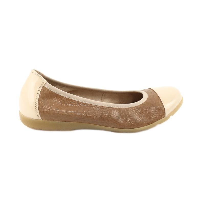 Caprice Damen Ballerinas 22152 Leder beige