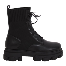 Schwarze Sockenstiefel NS156P Schwarz