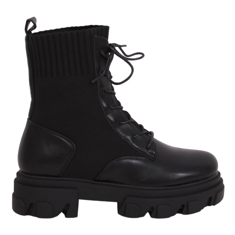 Schwarze Sockenstiefel NS156P Schwarz