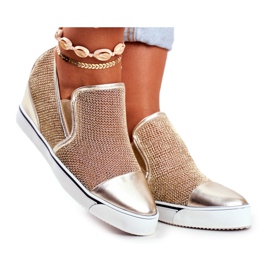 Damen Sneaker Lu Boo mit Mesh Golden Morgono