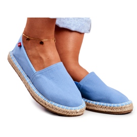 Damen Espadrilles Geflochtene Sohle Blau Big Star DD274A153