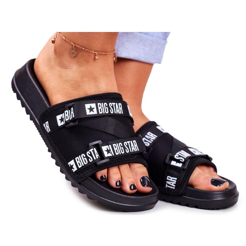 Damen Hausschuhe Big Star Military Schwarz GG274018