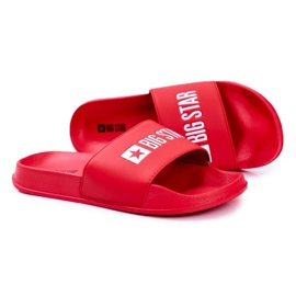 Herren Hausschuhe Big Star Rubber Red Eco Leder GG174932 rot