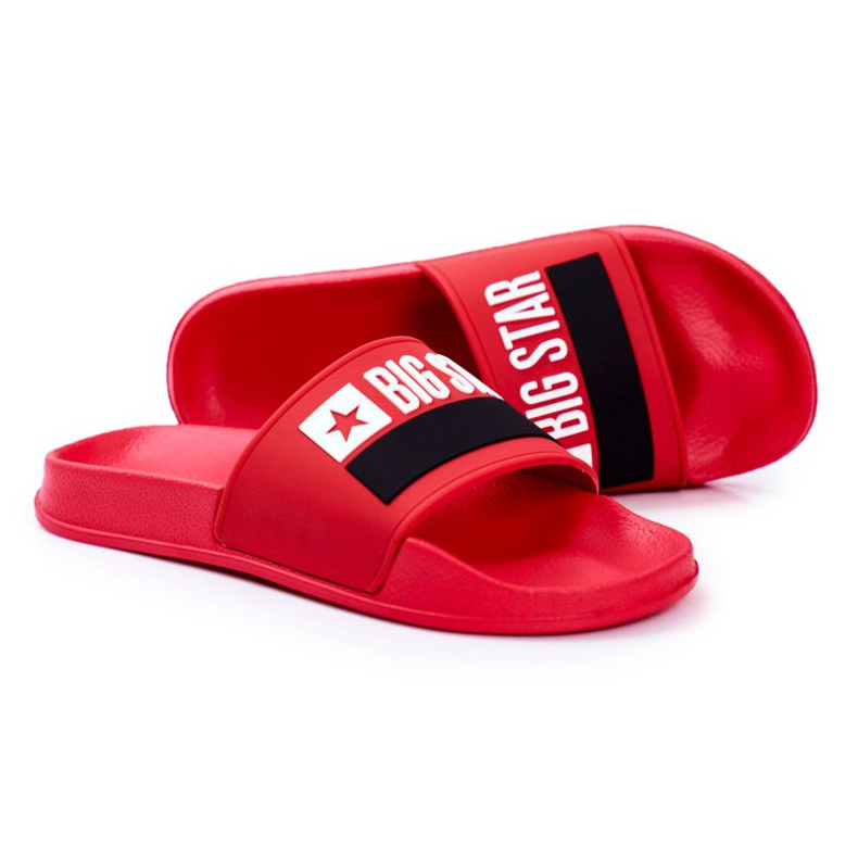 Herren Hausschuhe Big Star Classic Rot GG174939 weiß schwarz