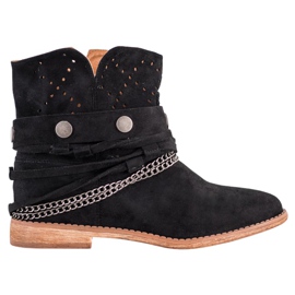 Bella Paris Stiefel mit Zierstreifen schwarz