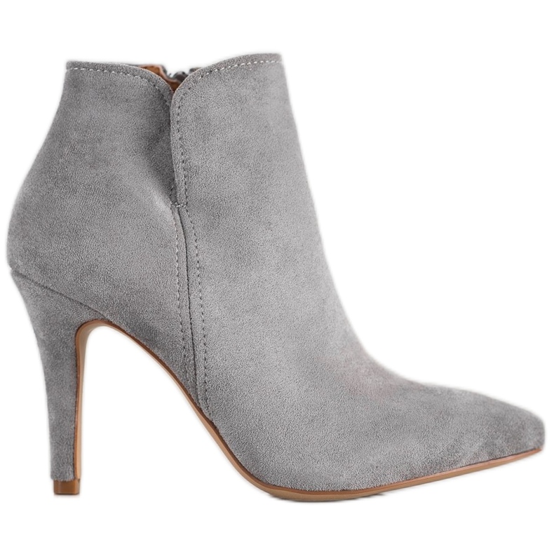 Bella Paris Klassische Stiefel auf hohem Absatz grau