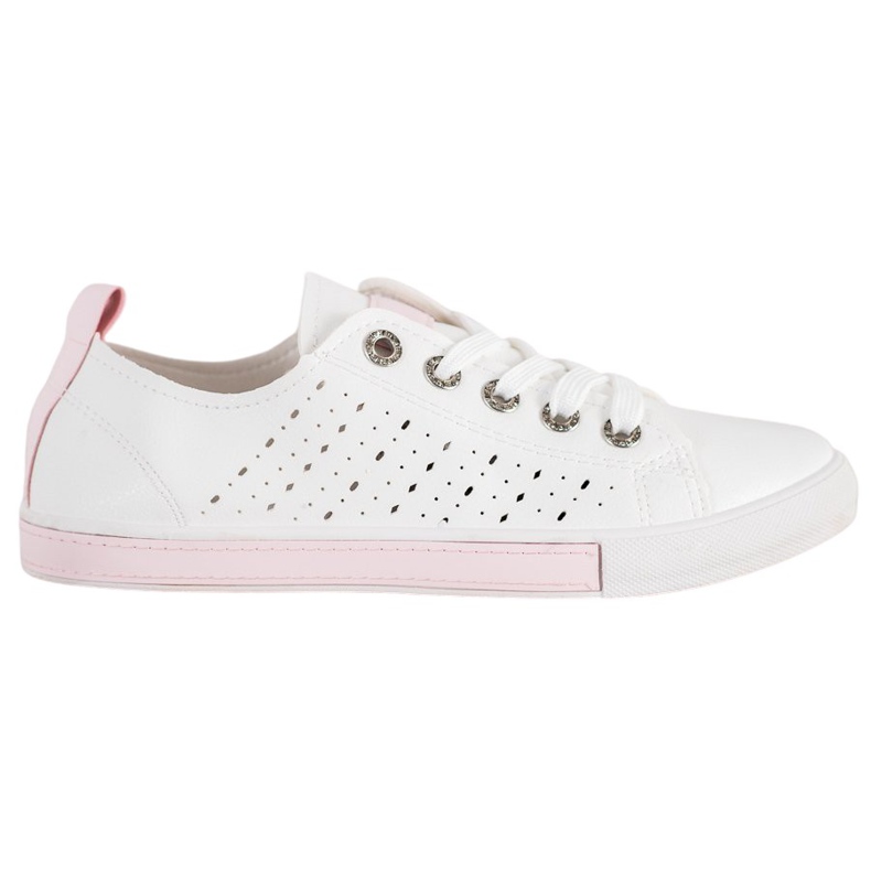 Bella Paris Sneakers mit durchbrochenem Muster weiß