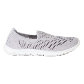 Bona Durchbrochene Slipons grau