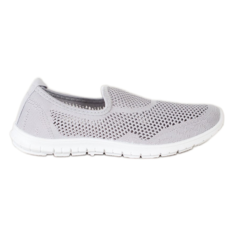 Bona Durchbrochene Slipons grau