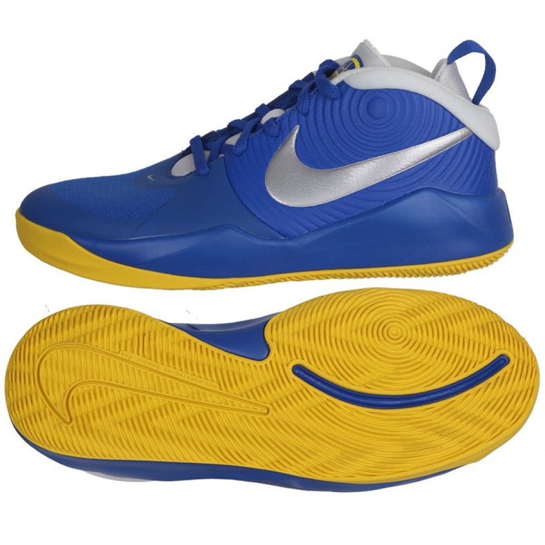 Nike Team Hustle D 9 Jr AQ4224-404 Basketballschuh mehrfarbig blau
