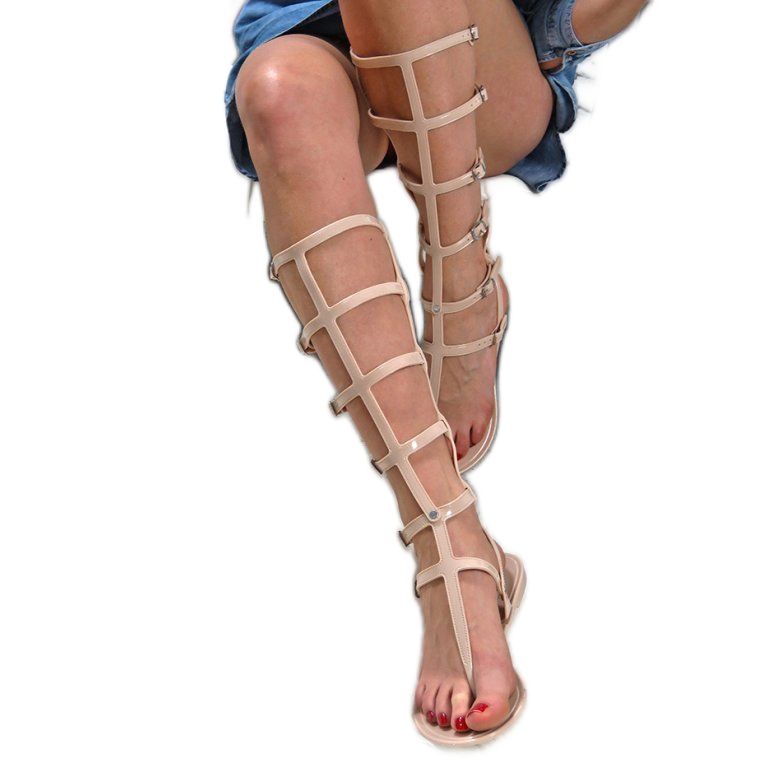 Lu Boo Beige Sandalen High Romans Japanese Harona