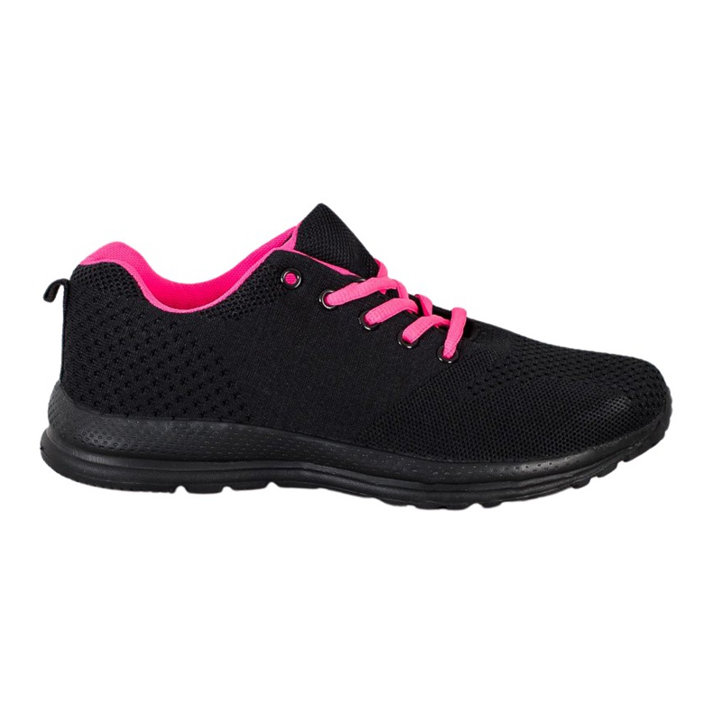 SHELOVET Leichte Sportschuhe schwarz rosa