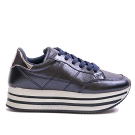 Modische marineblaue Damen Sportschuhe 230-2