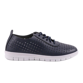 JH701-4 marineblaue durchbrochene Sneakers navy blau