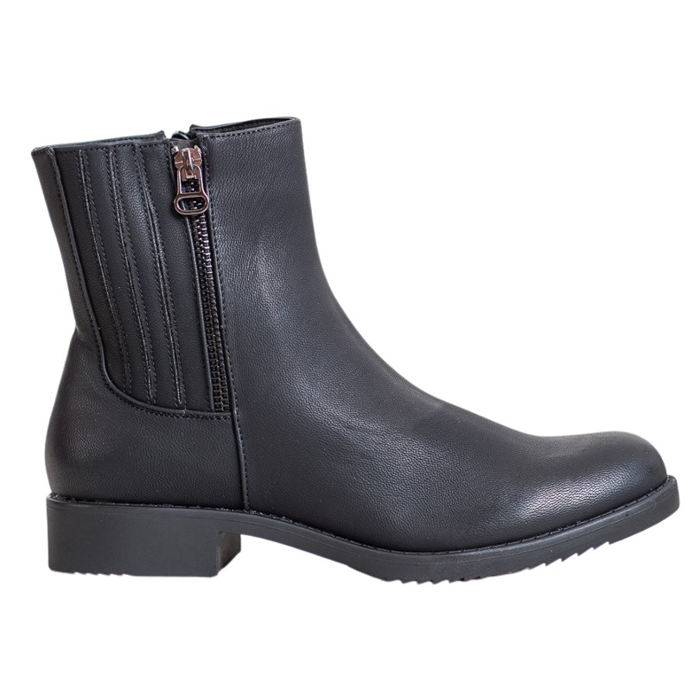 J. Star Hohe Stiefel mit Öko-Leder schwarz