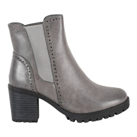 J. Star Slip-on-Stiefel auf der Plattform grau
