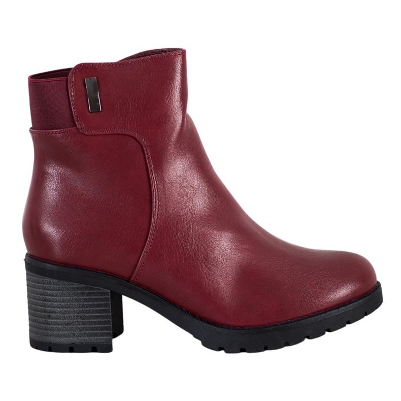 J. Star Bequeme Stiefel auf einem Pfosten rot