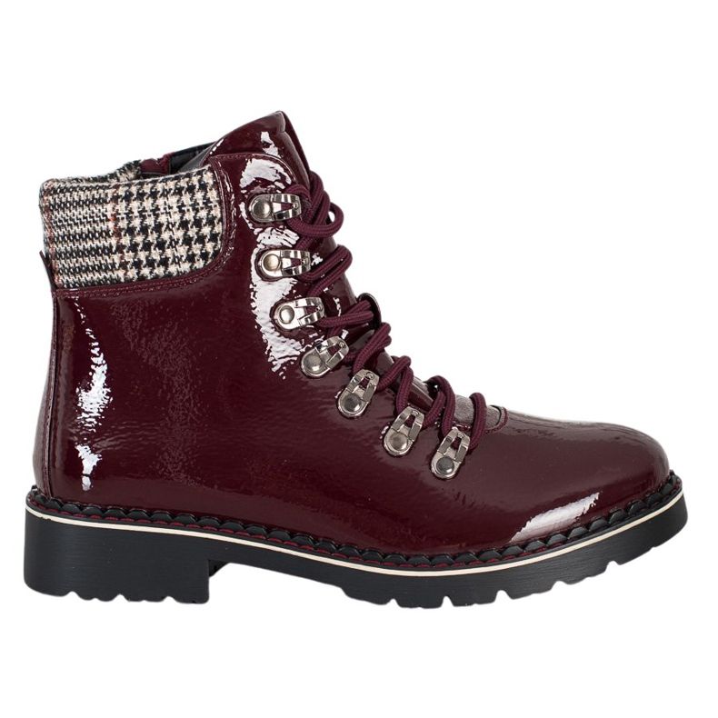 Evento Lackierte Burgunder Trapper rot