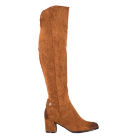 VINCEZA hohe Stiefel braun