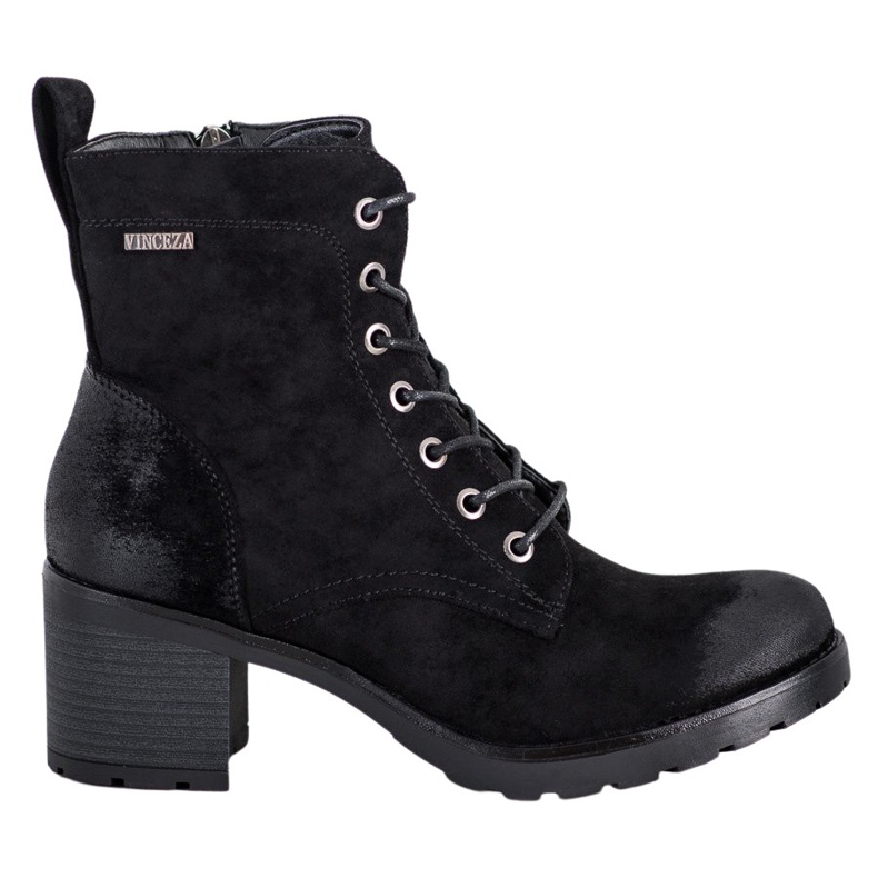 VINCEZA Wildlederstiefel schwarz