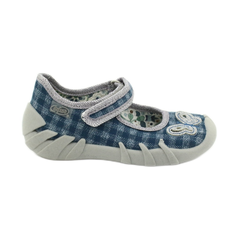 Befado Kinderschuhe 109P188 blau grau