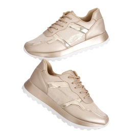 Goldene Sportschuhe für Damen 2019-447 Gold gelb