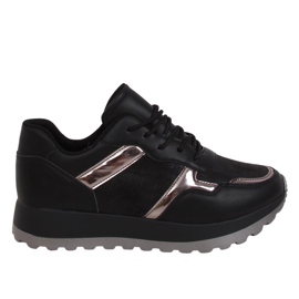 Schwarze Damen Sportschuhe 2019-447 Schwarz