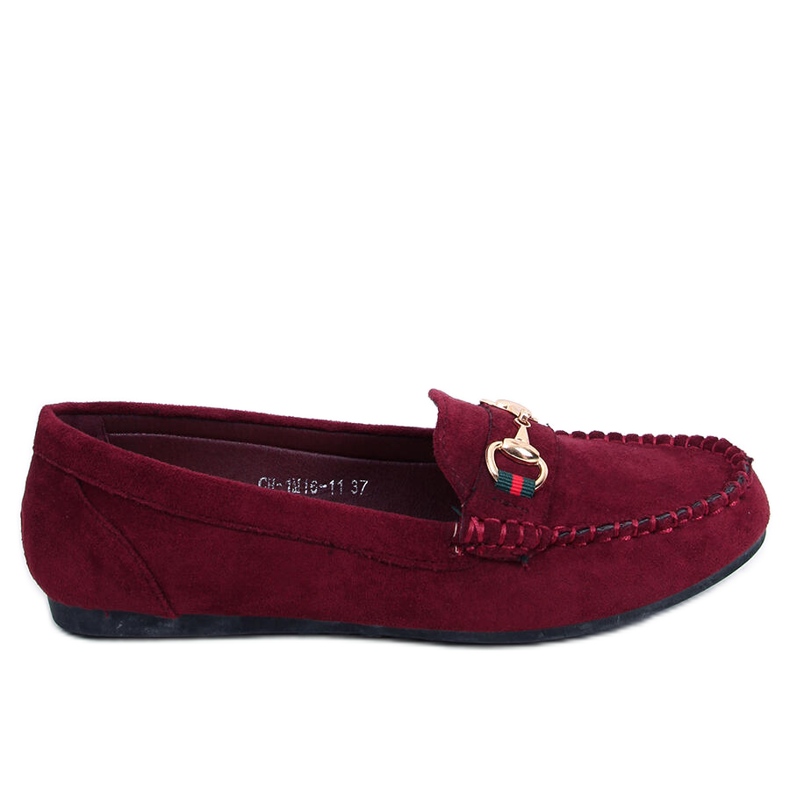 Burgunder-Loafer für Damen CH-1M16 Wine Red rot mehrfarbig