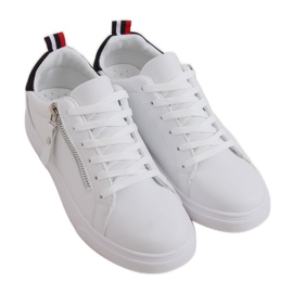 Weiße Damen Sneaker KK-206 WEISS / SCHWARZ