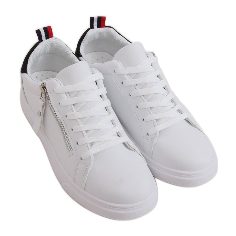 Weiße Damen Sneaker KK-206 WEISS / SCHWARZ