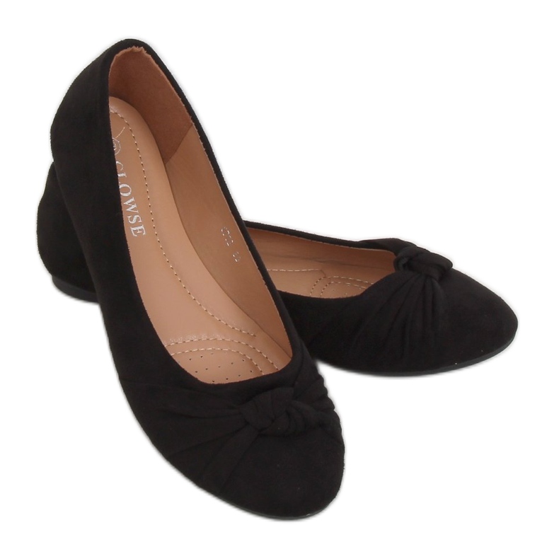 Schwarze Damen Ballerinas 8F62 Schwarz