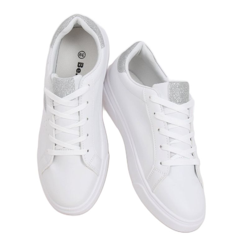 Weiße Damen Sneaker C941 Silber silber-