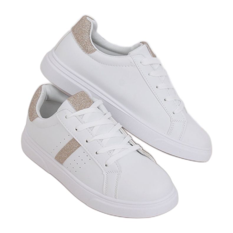 Weiße Damen Sneaker C941 Gold golden