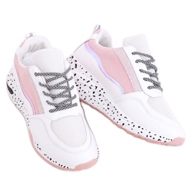 Weiße Sportschuhe für Damen C-3151 Pink