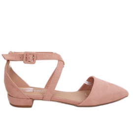 Ballerinas ausgeschnitten rosa LL-213P Pink II Qualität