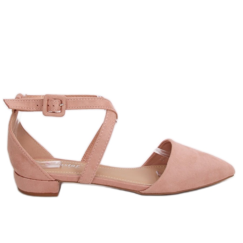 Ballerinas ausgeschnitten rosa LL-213P Pink II Qualität