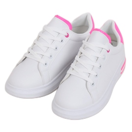 Weiße Damen Sneaker LG20 WHITE / ROSE rosa