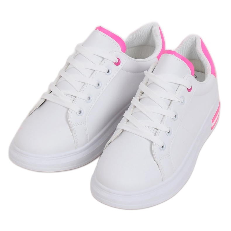 Weiße Damen Sneaker LG20 WHITE / ROSE rosa