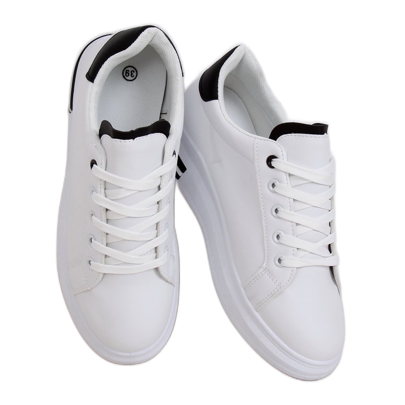 Weiße Damen Sneaker LG20 WEISS / SCHWARZ